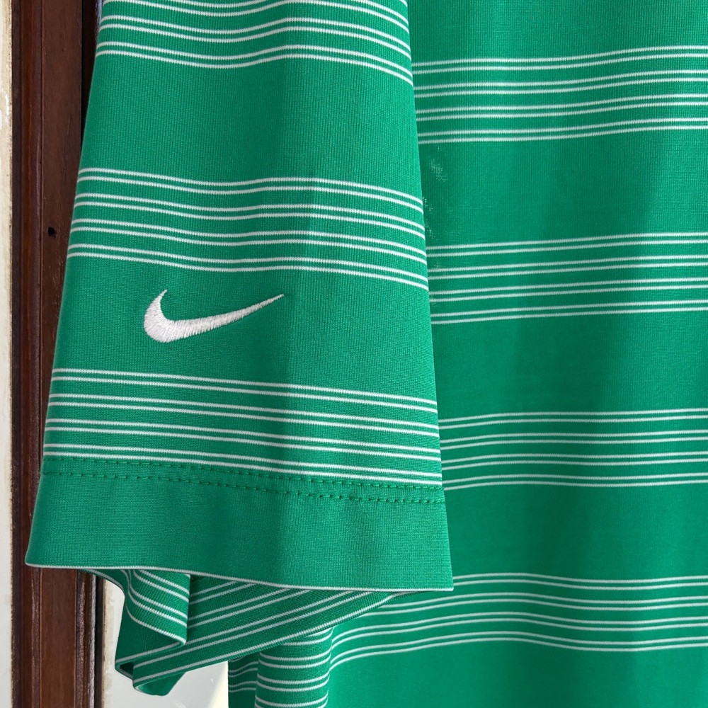 Green Striped Nike Golf Shirt - Picture 5 of 5